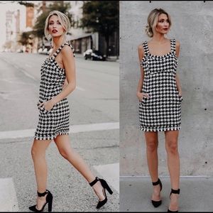 New w/o tag black and white houndstooth dress.